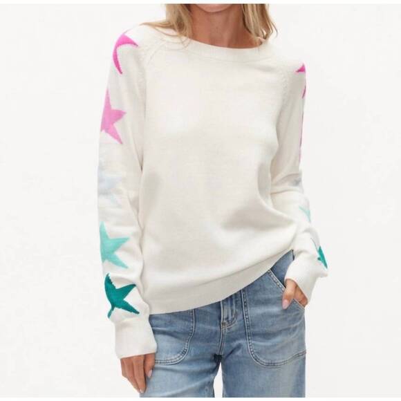 SIX/FIFTY Sweaters - NEW SIX/FIFTY danielle star sweater in off white